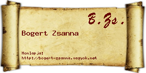 Bogert Zsanna névjegykártya